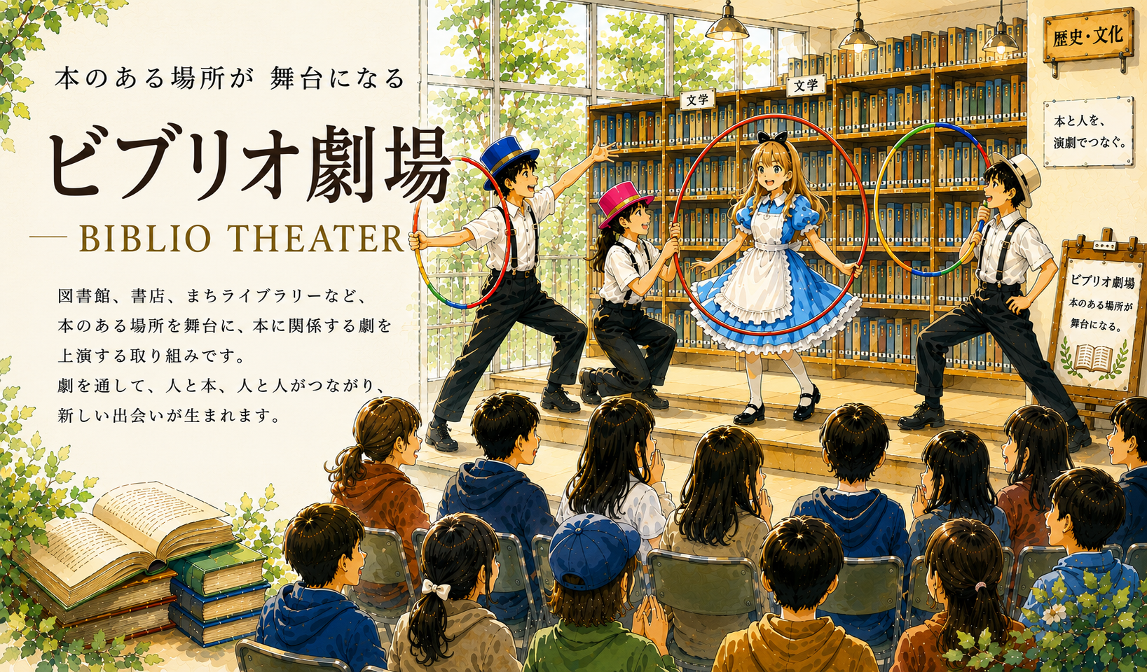 ビブリオ劇場 本のある場所が 舞台になる