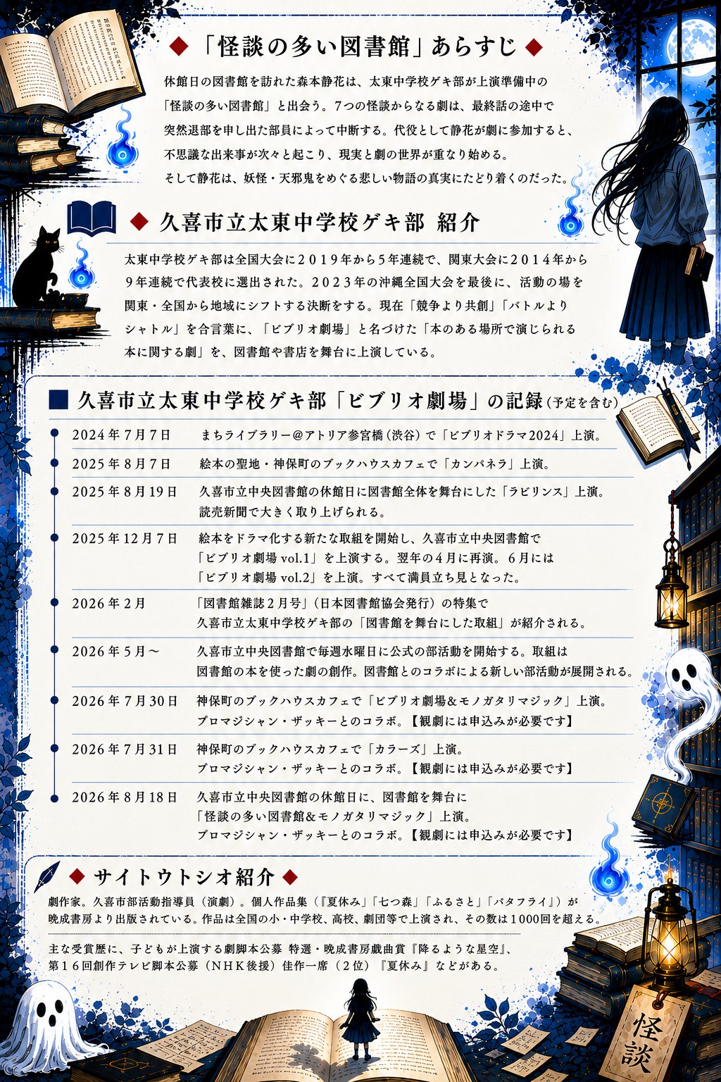 怪談の多い図書館 フライヤー裏面